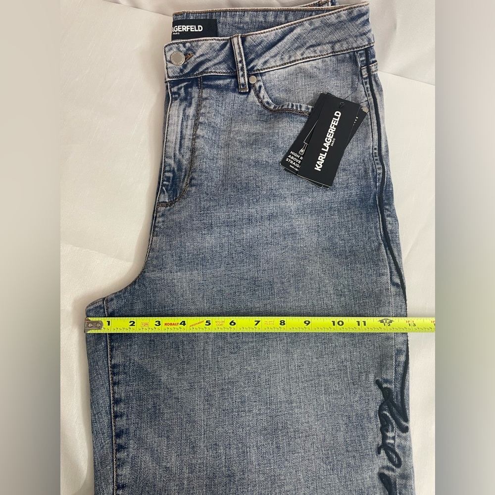 Karl Lagerfeld Paris Women’s The Cannes  Straight Leg Jeans Size 14 - Picture 13 of 16